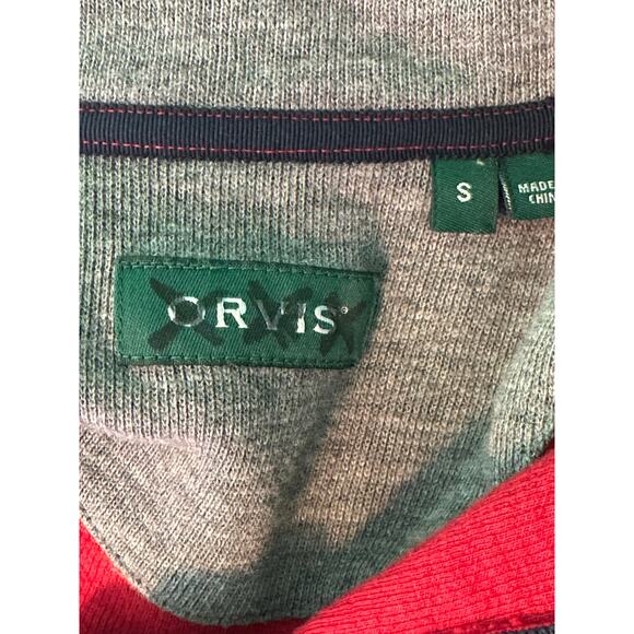 Orvis red 1/4 zip neck pullover sweater size Small - Picture 3 of 10